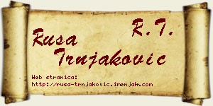 Rusa Trnjaković vizit kartica